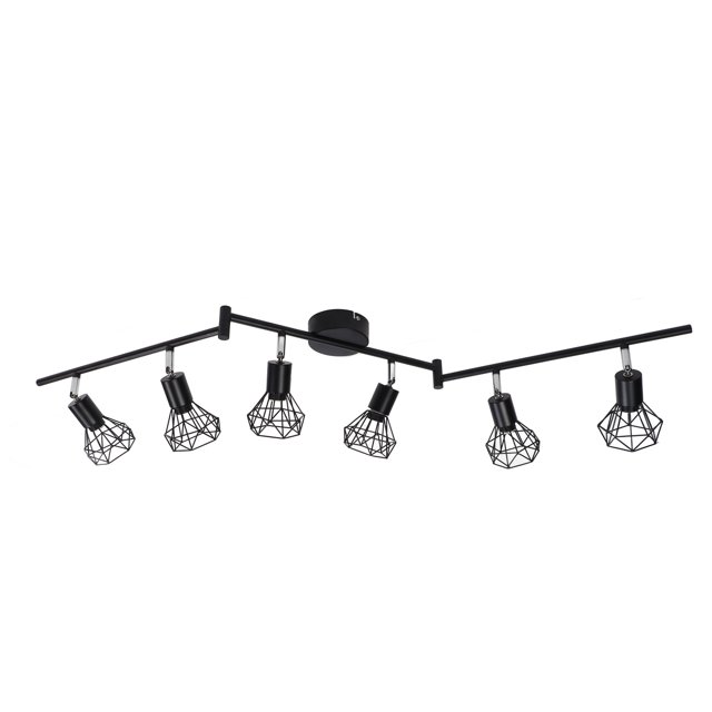 Light Track, Ceiling Spot Lighting 3 Foldable Sections Arm E14 90 Degrees Tilt for Kitchen