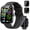 DEEP-BLACK, variant on Smart Watch Fits for Android and iPhone, 1.96" HD Smartwatch for Men Women Bluetooth Answer/Make Calls/110+ Sports Modes/Message Reminder/Sleep, IP68 Waterproof Fitness Tracker, Perfect Gift(Black)