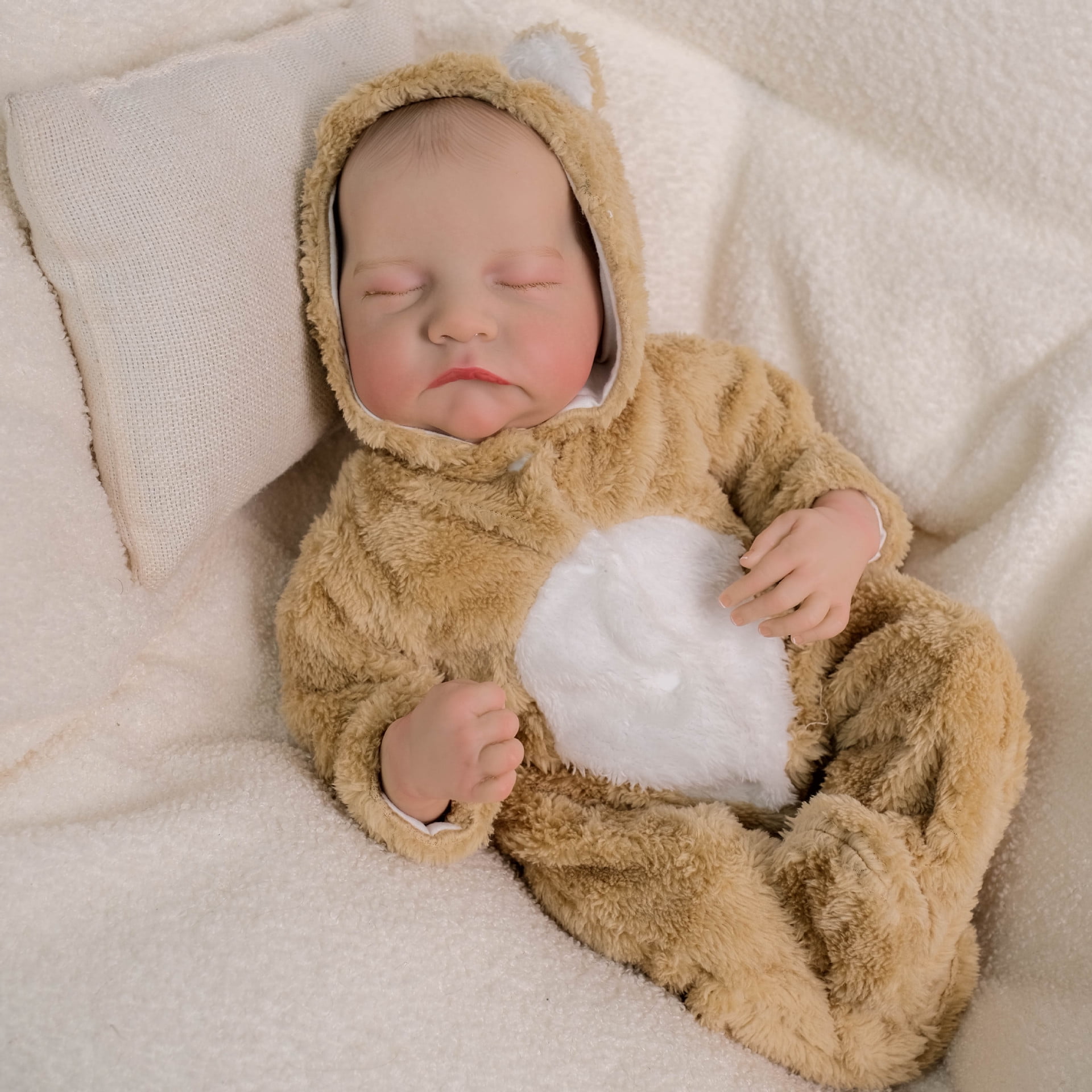 Realistic Reborn Baby Dolls, 19 inches Soft Cloth Body Baby Dolls, Sleeping Real Life Cute Baby Doll with Toy Accessories Gift Set for Kids Age 3+