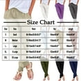 thumbnail image 3 of ABATAB Womens Tapered Pants Cotton Linen Elastic High Waist Pants Casual Cinch Bottom Jogger Trousers with Pockets, 3 of 7