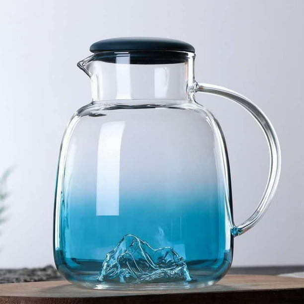 Jarra de vidrio grueso, dispensador de té helado de verano, recipiente para bebidas a prueba de explosiones, infusor de limón, botella de agua, hervidor de agua de vidrio