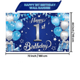 thumbnail image 4 of Happy 1st Birthday Banner Boy - 72x44 Inch, Xtralarge | First Birthday Backdrop | First Birthday Decorations for Boys | First Birthday Banner for 1st Birthday Decorations, 4 of 9