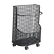 thumbnail image 3 of Estante de almacenamiento para gimnasio en casa, estante de almacenamiento para esterillas de , con ruedas, organizador de equipo de ejercicio de Negro, 3 of 8