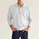 thumbnail image 4 of Camisa de manga larga con botones y color liso para hombre: diseño con solapa, adecuada para el trabajo y el día a día, 4 of 8
