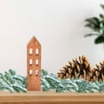 thumbnail image 3 of (2 pack) Wood House Christmas Tabletop Decoration in Natural Wood Finish, 7 in, by Holiday Time, 3 of 6