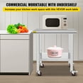 thumbnail image 2 of VEVOR Stainless Steel Work Table with Wheels 24 x 30 Prep Table with casters Heavy Duty Work Table for Commercial Kitchen Restaurant Business (24 x 30 x 32 inch), 2 of 9