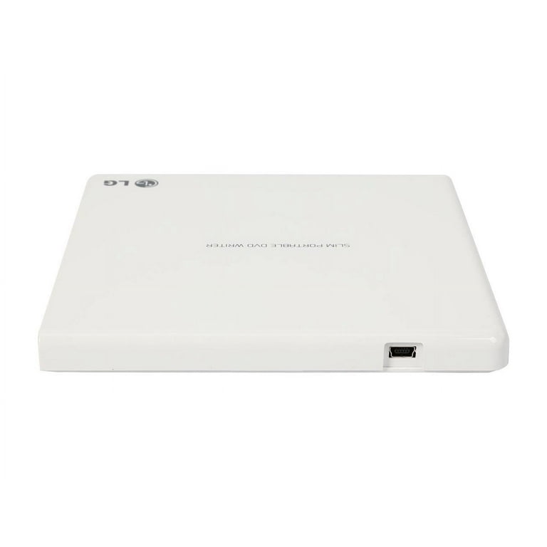 LG External CD/DVD Rewriter With M-Disc Mac & Surface Support (White) -  model GP65NW60