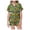 Green, variant on Halloween Pajamas Kids Size 5-6 Years Childrens Casual Loungewear Short Sleeve Top and Shorts Cozy Set Pjs for Girls Black