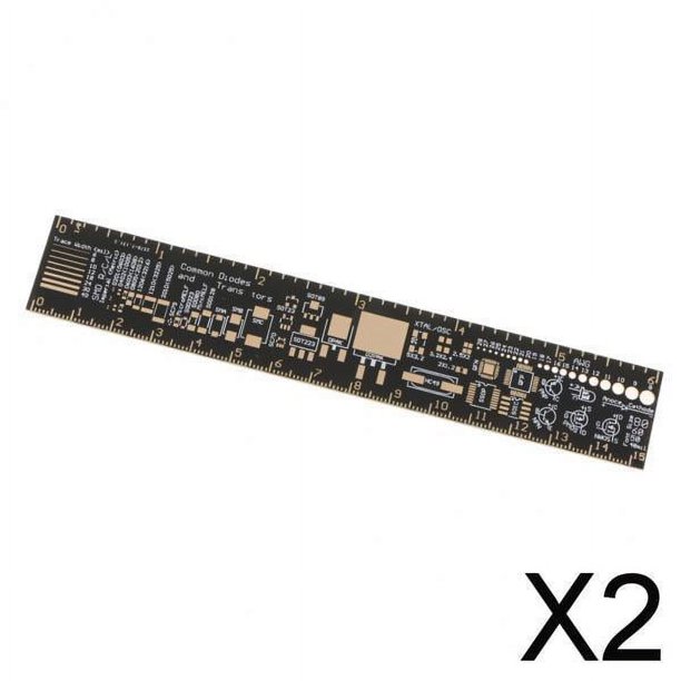 2x Regla de Referencia de PCB para Ingenieros Electrónicos de para Accesorio de Equipamiento Industrial 2 piezas