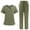 green, variant on [Shirt   Pants] Women's Anti-wrinkle Breathable Scrubs Medical Nursing Uniform Sets,XXL,green