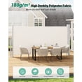 thumbnail image 4 of Auvent d'Intimité Rétractable – Écran Extérieur Double Face – Polyester 280 g Résistant à la Pluie et aux UV – Installation Rapide – Patio, Terrasse et Balcon – Store Blanc Neutre - 71"x138 Pouces, 4 of 7