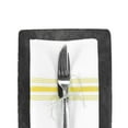 thumbnail image 3 of Arkwright Bistro Napkins (12 Pack), Soft Spun Polyester, 18x22 in., Restaurant Quality, White with Gold French Stripes, 3 of 5