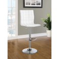 thumbnail image 2 of Bowery Hill 25.5" Metal-Faux Leather Adjustable Bar Stool in White (Set of 2), 2 of 5