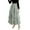 Green, variant on Sngxgn Women's High Waist Elasticized Waistband Flared Casual A Line Midi Skirt(Khaki,One Size)