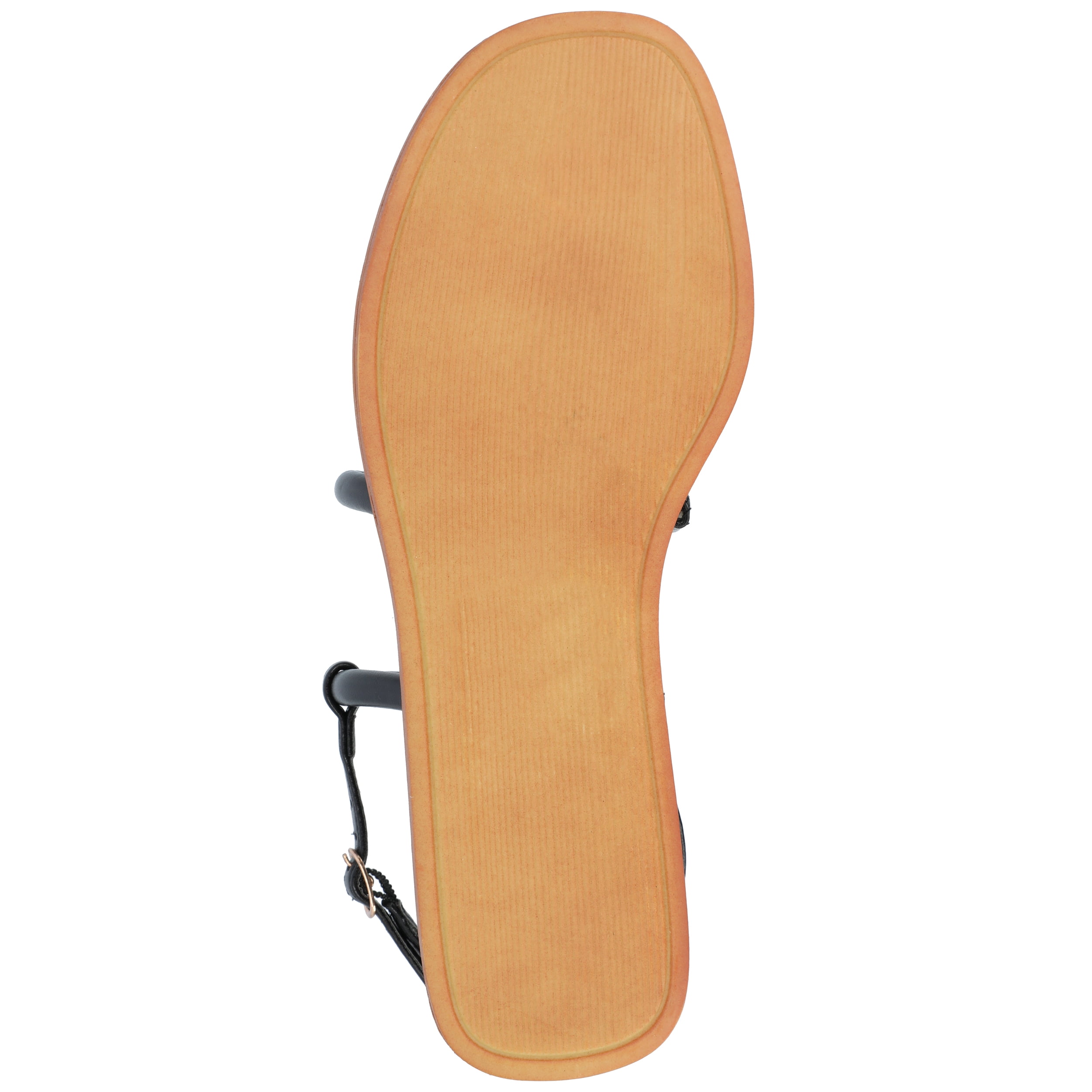 Journee Womens Karrio Buckle Sling Back Flat Sandals