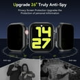 thumbnail image 5 of MSHUN 2 Pack Apple Watch Case 45mm for Series 8 7 Screen Protector, [26 Degree Anti Spy,Touch Sensitive] Ultra-Thin Glass Lightweight Cover Bumper for iWatch Ultra 4 5 6 7 8 SE 40/41/44/45/49mm,Black, 5 of 9