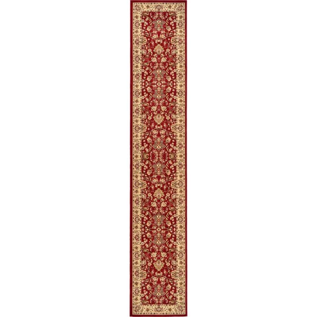 Unique Loom Sialk Hill Persian Floral Rug 3' x 16' 5 Runner Burgundy/Ivory