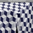 thumbnail image 4 of Navy Blue Dog Crate Cover, Abstract Cube Shape Striped Geometric 3 Dimension Pattern Squares and Lines, Easy to Use Pet Kennel Cover for Medium Large Dogs, 35" x 23" x 27", Night Blue, by Ambesonne, 4 of 6