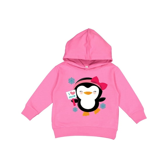 Inktastic Penguin Girl Snowflakes Toddler Hoodie