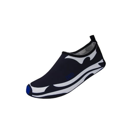 

Lacyhop Womens Mens Aqua Socks Quick Dry Water Shoes Barefoot Beach Shoe Summer Slip Resistant Sock Sneakers Comfort Rubber Soft Sole Black 4.5-5