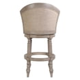thumbnail image 4 of Emily 31" Wood Barrel-Back Bar Stool with Swivel and Upholstered Seat and Back, Uptown Gray with Beige Seat and Back, 4 of 8