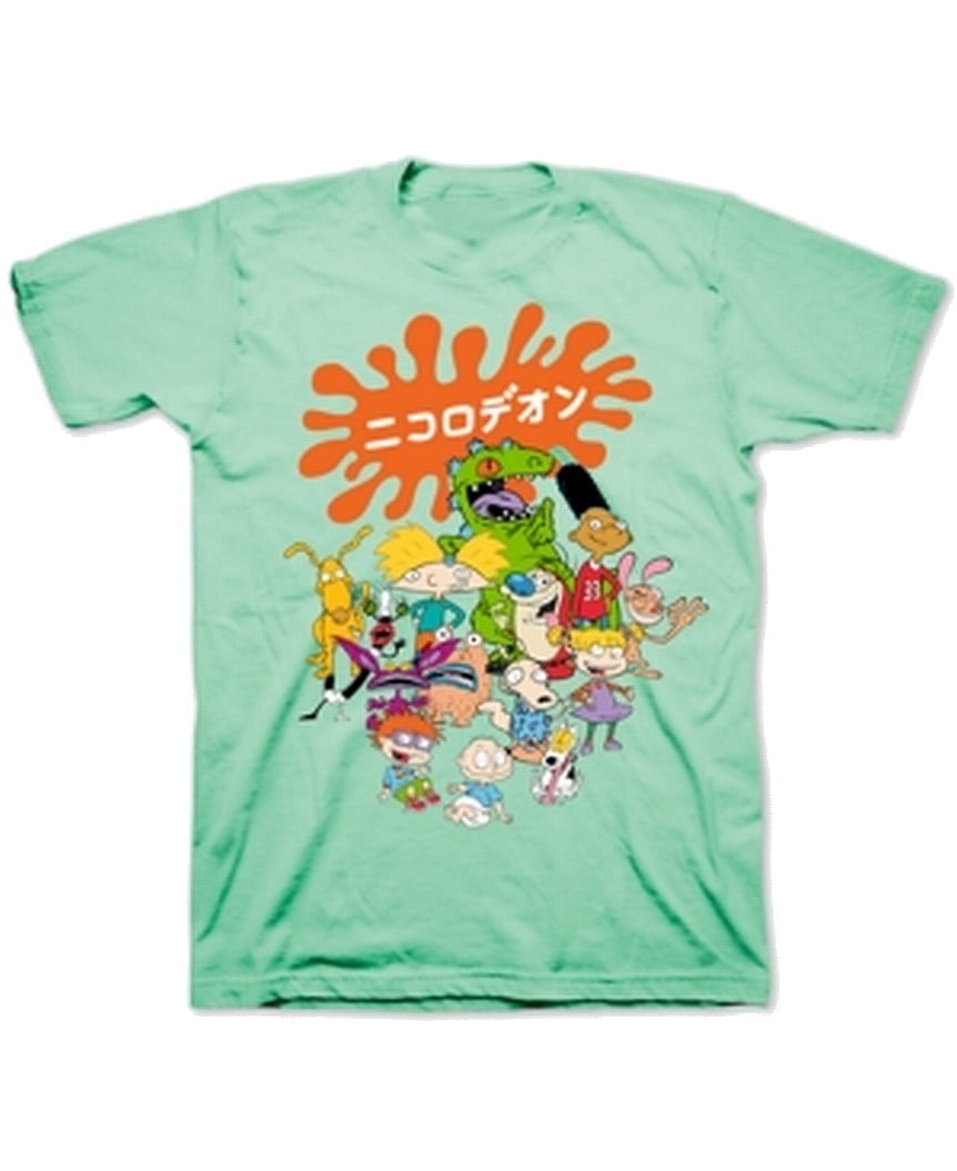 Nickelodeon T-Shirts - Mens T-Shirt Aqua Crewneck Tee Cartoon Japanese ...