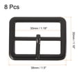 thumbnail image 2 of Uxcell 8Pack Metal Roller Buckles, 30mm/1.2" Single Prong Belt Strap Adjuster, Dark Gray, 2 of 4