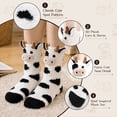 thumbnail image 5 of Funny 3D Milkcow Fuzzy Cozy Slipper Socks Gift for Women Teen Girl | Cute Animal Fluffy Thermal Socks Fun Milkcow Lovers Warm Gift Ideas for Birthday Valentines Easter Christmas Stocking Stuffer, 5 of 7