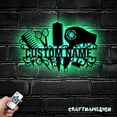thumbnail image 5 of Craftnamesign Custom Hair Salon Metal Wall Art LED Light, Hair Stylist Name Sign Home Decor, 5 of 5