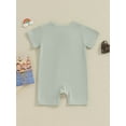 thumbnail image 5 of Nygoyerh Newborn Girls Boys One PCS Romper Short Sleeve Round Neck Zip Up Jumpsuit Infant Casual Clothing 3M 6M 12M 18M 24M, 5 of 9