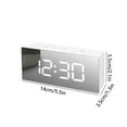 thumbnail image 3 of Meitianfacai LED Digital Electronic Mirror Alarm Clock Desktop Small Alarm Clock Students Special Children's Electronic Clock(white), 3 of 8