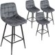 thumbnail image 1 of Set de 4 Silla de Comedor Sillón para salón con reposabrazos, Sillas Nordicas Acolchadas con Cubierta de Terciopelo Diseño Moderno,Patas de Metal 60cm, Gris oscuro esquí esquí Gafas de esquí, 1 of 5