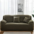 thumbnail image 1 of Nvzi Funda de sofá para sala de estar, funda protectora elástica para muebles de 4 plazas,funda protectora con todo incluido, fundas para sillas para sala de estar (verde amarillo), 1 of 4