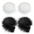 thumbnail image 2 of 4x tela de piel sintética parches de tela Artificial disfraz piel peluda tela de piel peluda para árbol de Navidad sombrero zapatos vacaciones Blanco negro Sunnimix Tela de piel sintética, 2 of 7