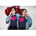 thumbnail image 2 of Floral Heart or Love Valentine T-Shirt for Wife, GF, Women & Girls (Distressed) Navy, 2 of 7
