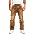 thumbnail image 2 of GrmtClth Men's Acid Wash Straight Leg Stacked Jeans, Snowflake Tie Dye Stretch Denim, Y2K Hip Hop Streetwear Baggy Pants with Pockets 2XL, 2 of 7