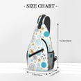 thumbnail image 2 of Lsque Gold Stars Blue Dots Pattern Pattern Cross Chest Bag Diagonally – Premium Durable Front Chest Sling with Adjustable Padded Strap, High-Capacity Storage, 2 of 8