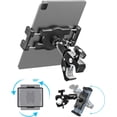 thumbnail image 3 of woleyi Metal Soporte Tablet Manillar Bici - 360°Rotación, Porta Tablet Bicicleta Spinning/Bici tatica/Eliptica/Micrófono para iPad Pro Air Mini, Galaxy Tab, iPhone, Dispositivos de 4.7-13 Pulgada, 3 of 5