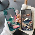 thumbnail image 3 of Funda de teléfono con mapa de paisaje Fuji de montaje estético japonés, cubierta a prueba de golpes para iPhone SE2, 7, 8 Plus, 14, 13, 12, 11 Pro Max, Mini, XR, XS, X, 3 of 4