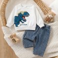 thumbnail image 2 of UAYOTSE Baby Boys Denim Style Long Pants Outfit Long Sleeve Top Soft Fall Winter Casual Wear Size 6-9 Months, 2 of 6