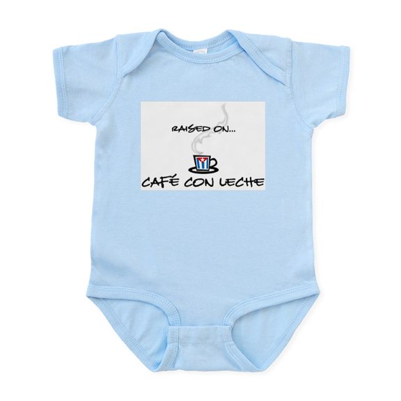 CafePress - Raised On Café Con Leche Infant Bodysuit - Baby Light Bodysuit, Size Newborn - 24 Months