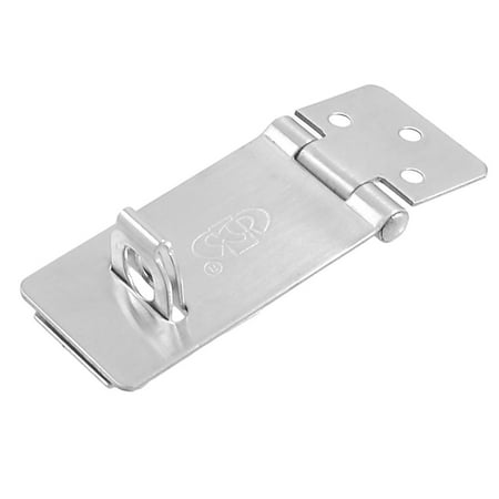 - Sheds Gates Door Latch Silver Tone Stainless Steel Hasp Staple 2