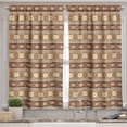 thumbnail image 2 of Ambesonne Nordic Valance & Curtain, Scandinavian Vintage Art, 55"x45", Pale Caramel Sand Brown, 2 of 6