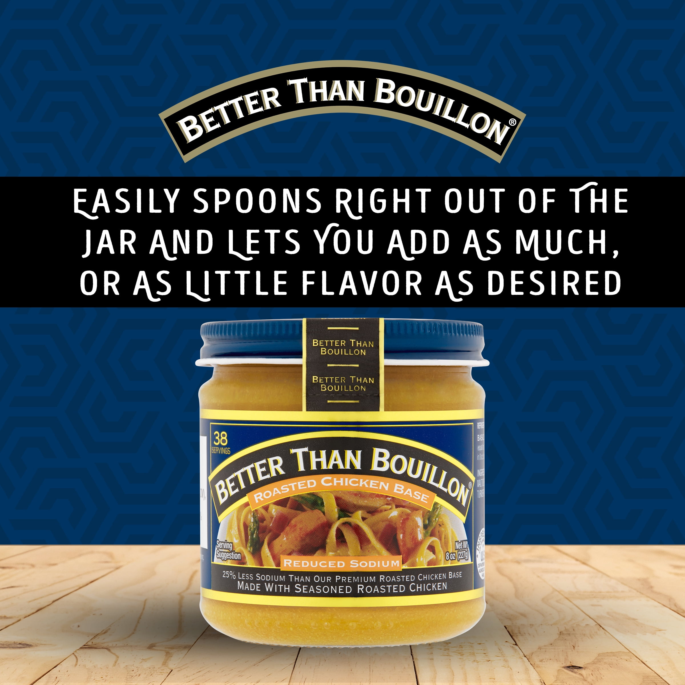 (6 pack) Better Than Bouillon Reduced Sodium Roasted Chicken Base, Shelf-Stable, 8 oz Jar