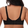 thumbnail image 5 of Deyllo Women's Compression Sports Bra, Non-Padded Wireless Running Bra, Sweat-Wicking, Full Support, Black, Size 42D, 5 of 9