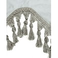 thumbnail image 4 of WAVE SILVER 1 Elegant Faux Silk Rod Pocket Swag Waterfall Ascot Dressing Window Valance with Tassels, 55" X 18" for kitchen bedroom décor, 4 of 5