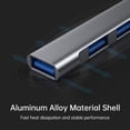 thumbnail image 4 of Usb Type C To USB 3.0 Hub 4 Ports 4-in-1 Docking Station Ultra Slim USB Splitter Plug And Play Compatible With  Pro/Air  Pro  XPS PC Flash Drive, 4 of 6