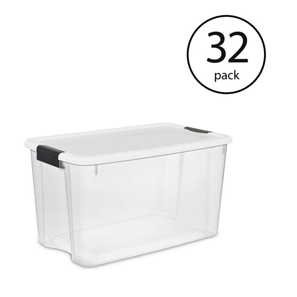clear latching storage box 32 quart