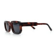 thumbnail image 6 of Retro Mod Narrow Rectangle Horn Rim Beveled Thick Plastic Sunglasses Tortoise - Black, 6 of 7