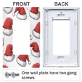 thumbnail image 3 of Yayeee Rocker Switch Wall Plate 3-Gang 6.5"x4.6" Home Decorative Outlet Cover, Red Santa Hats Pattern, 3 of 6